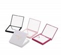 Hot selling LED lighted plastic makeup pocket mirror in square shape with 6 LED  2