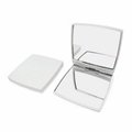Promotional two sided plastic pocket cosmetic mirror in suqare shape with 2X mag 3
