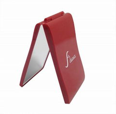 Rectangular Two sided plastic Makeup Pocket mirror for promotion, waved cover