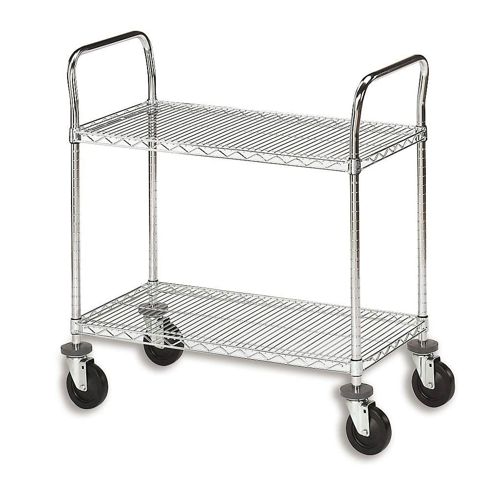 2 tier chrome cart