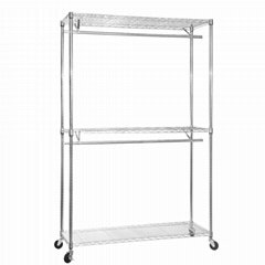 3 layer chrome wire shelving