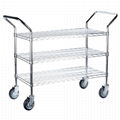 3 tier chrome wire shelving cart 1