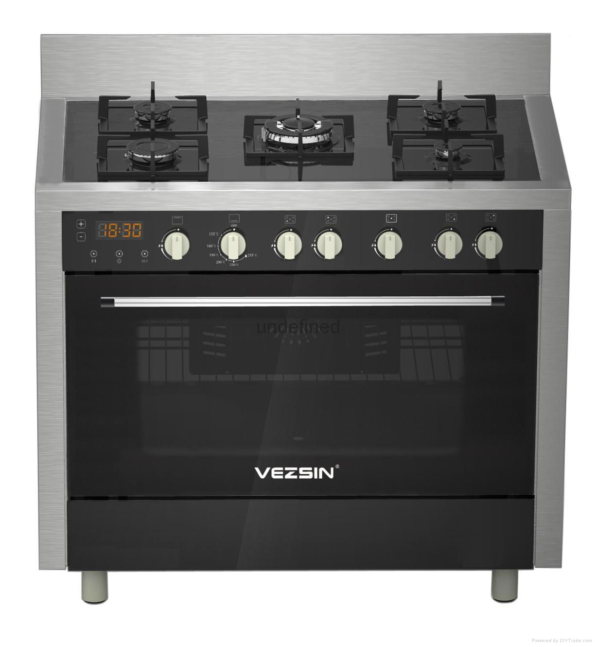 Vezsin 36 Inch Stainless Steel Free Standing Gas Cooker with Oven (G36D05)