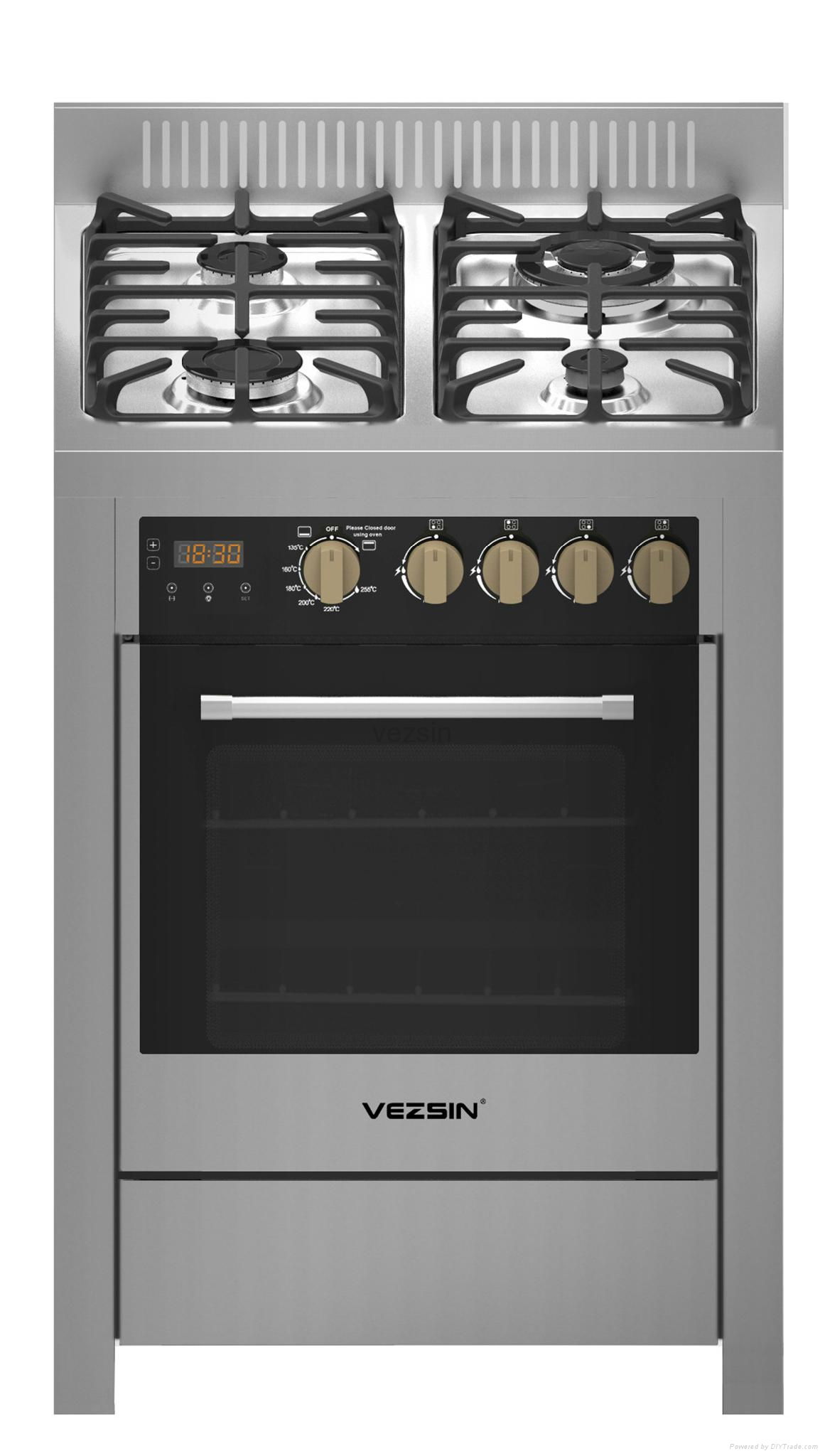 Vezsin 24 Inch Stainless Steel Free Standing Gas Cooker with Oven (G24D09)