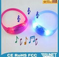 promotional silicone led bracelet shining wristband gift