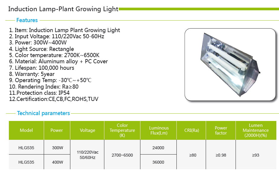 induction grow light