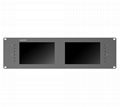 Dual 7" Rack Mount LCD Monitor