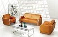 Modern Design Whole Set Bright Color Metal Leather Office Sofa