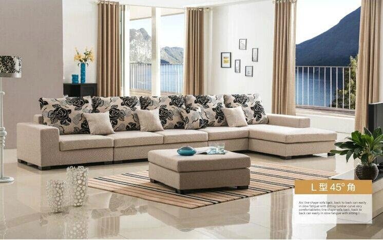 客厅零甲醛沙发舒适面料木质工艺五件套 2
