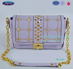 high quality PU woman hand bag in China Guangzhou factory