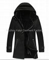 suede leather winter coat mens long parka