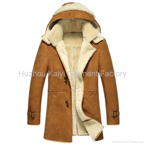 suede leather winter coat mens long parka - YF41 - customized (China ...