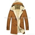 suede leather winter coat mens long parka 3