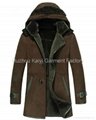 suede leather winter coat mens long parka 4