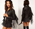 2015 design france fashion fringe jacket woman clothing