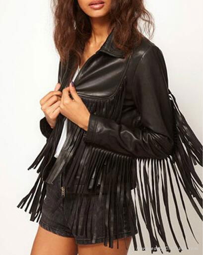 2015 design france fashion fringe jacket woman clothing 3