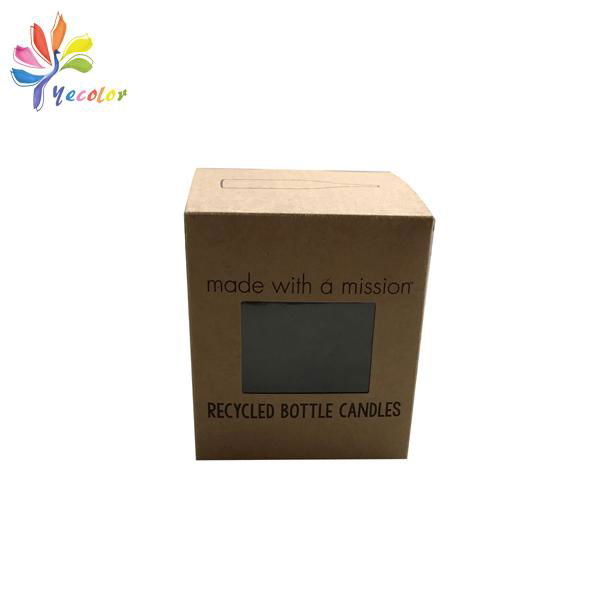 Kraft paper candle box with window  2