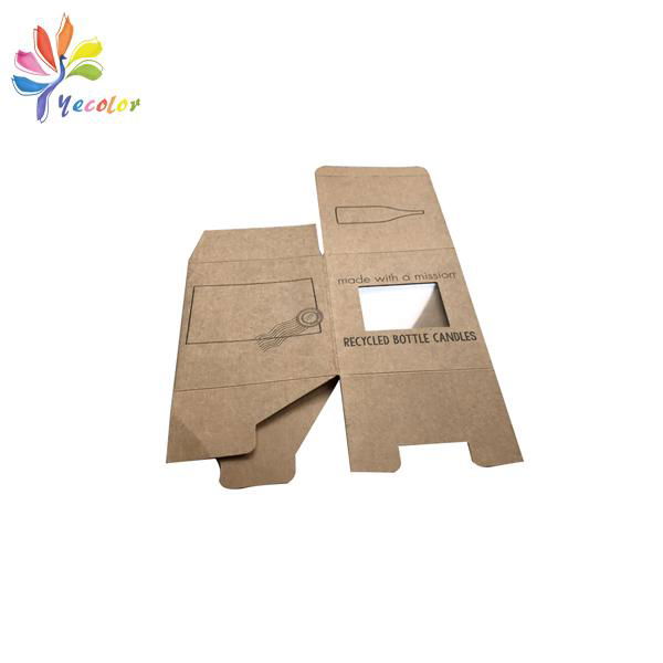 Kraft paper candle box with window  3