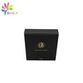 Customized black paper box with stamping gold logo 