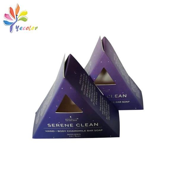 Customized triangle paper box for cosmetic package  2