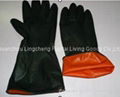 Thick latex working gloves with 2 colors at low price 1