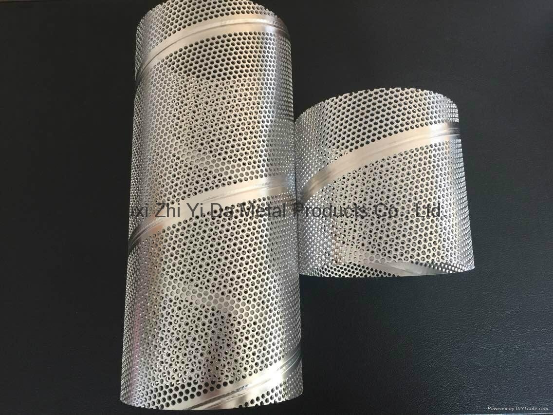 spiral welded perforated center core pipes filter frames filter elements