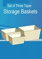 Set of 3 taper storage baskets