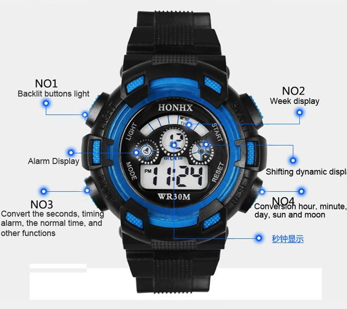 Trustworthy digital watch Men Aviation Sports Watch LED 4