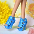 11.5 inch barbie doll shoes plastic mini doll shoes 3