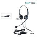 Binaural Noise Canceling Microphone Call Center Headset with USB plug 1