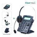  Call center Caller ID telephone dial pad with monaural headset