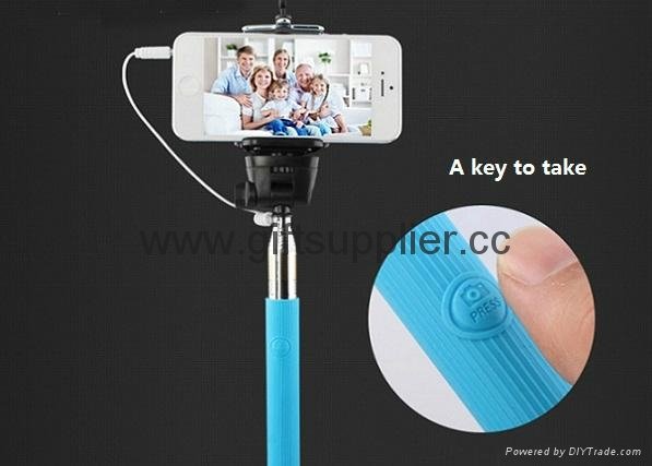 Wired Selfie Stick Monopod with Cable for Mobile Phone 2