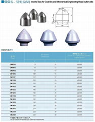 insert(tips)for coal bits and mechanical engineering road-cutters bits