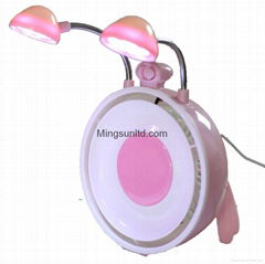 USB Fan with LED Lights and cosmetic mirror