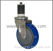 Blue elastic rubber swivel caster wheel 2