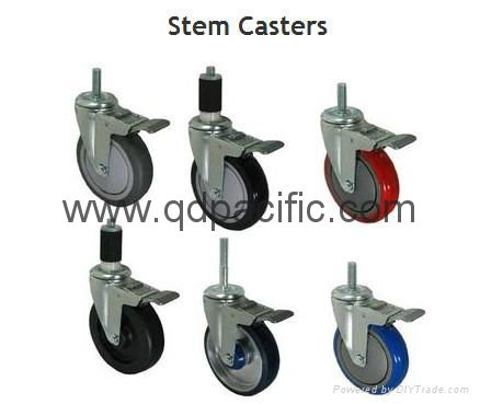 Blue elastic rubber swivel caster wheel 3