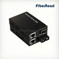 Mini 10/100/1000Base-TX to 1000Base-FX Fiber Optic Media Converter