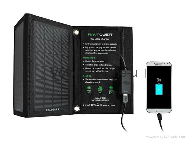 RAVPower 15W Foldable  Portable Solar Charger