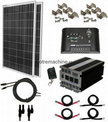 200 Watt Polycrystalline Solar Panel Complete Kit with VertaMax 1500 Watt Power 