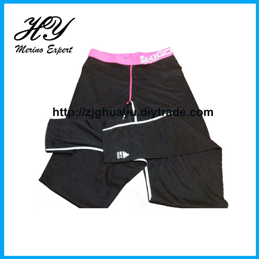 Polyester Knitted Sportswear Long Johns Pant