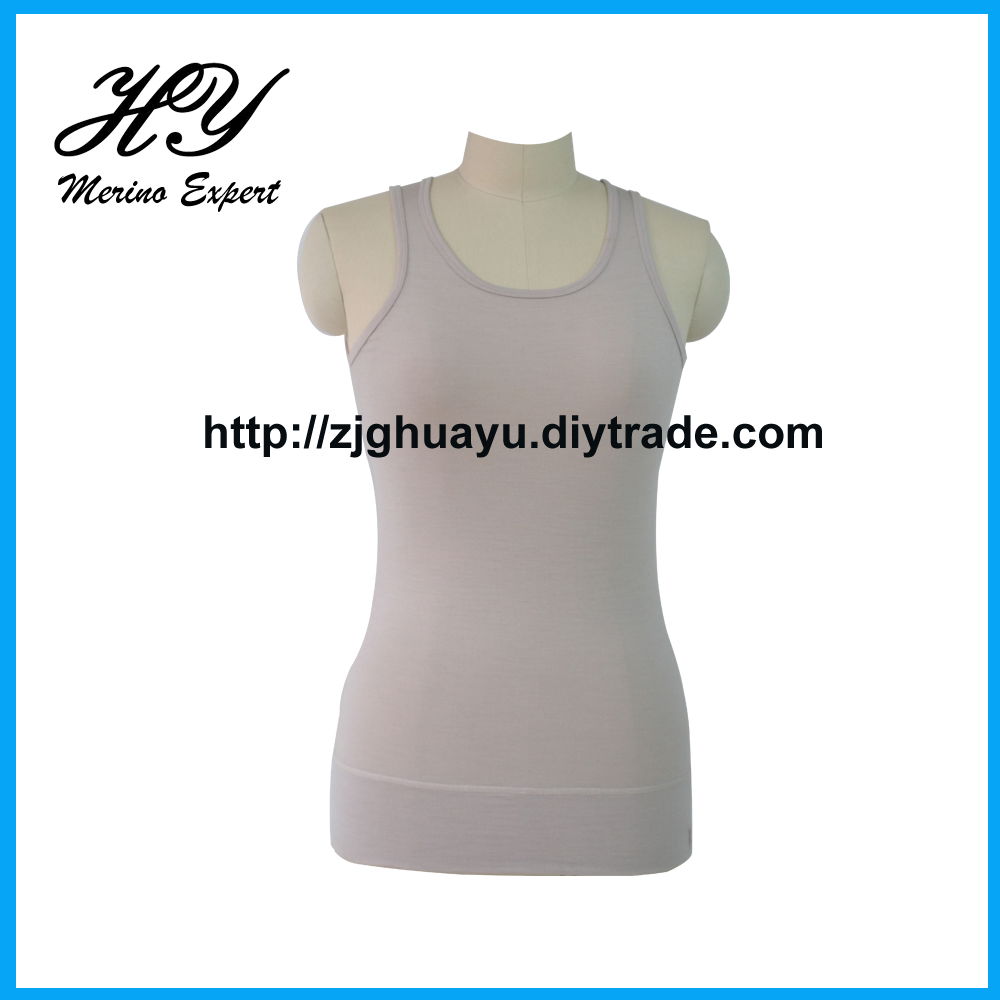 Merino Wool Knitted Sportswear Vest Tank Top