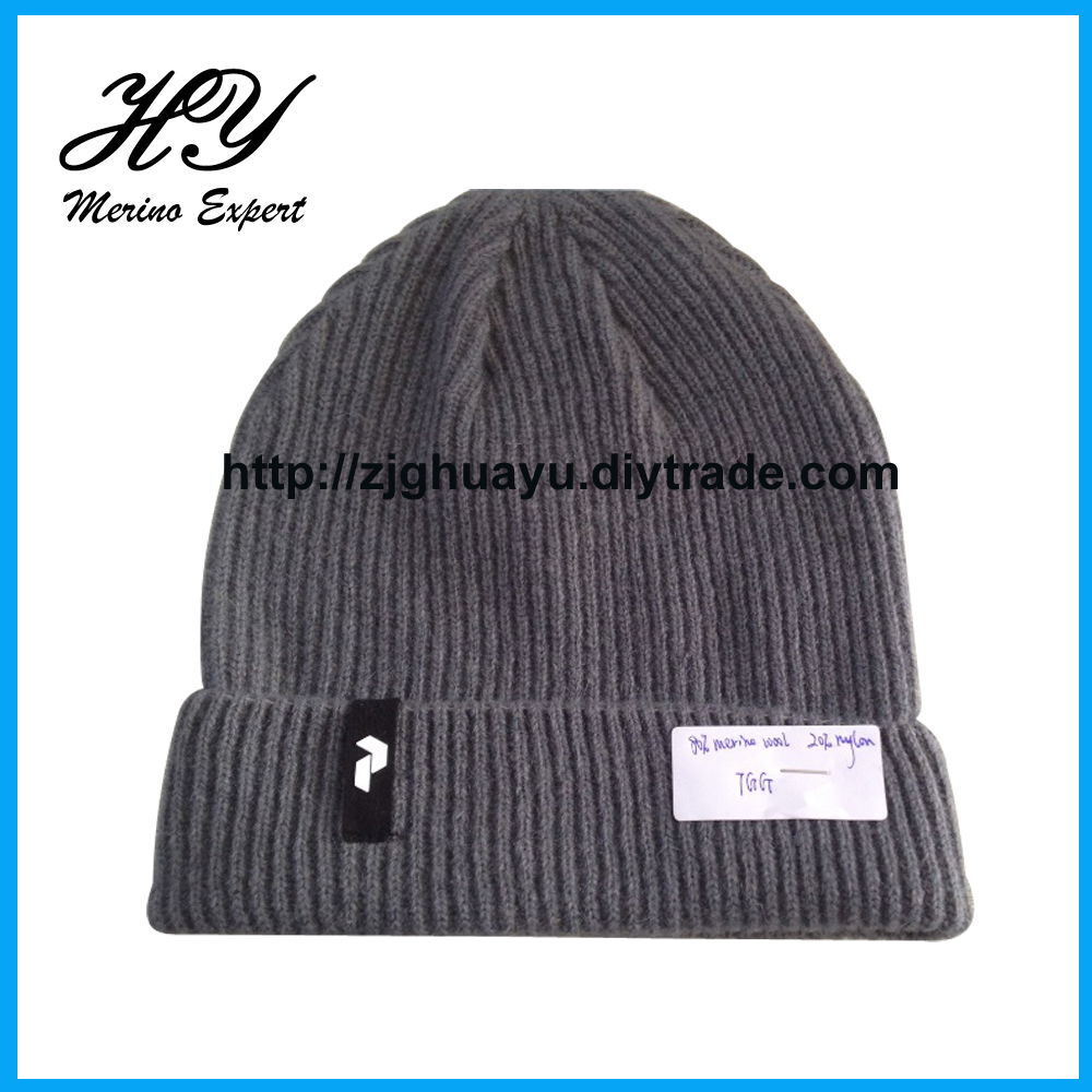 Merino Wool Headwear Beanie Hat 2