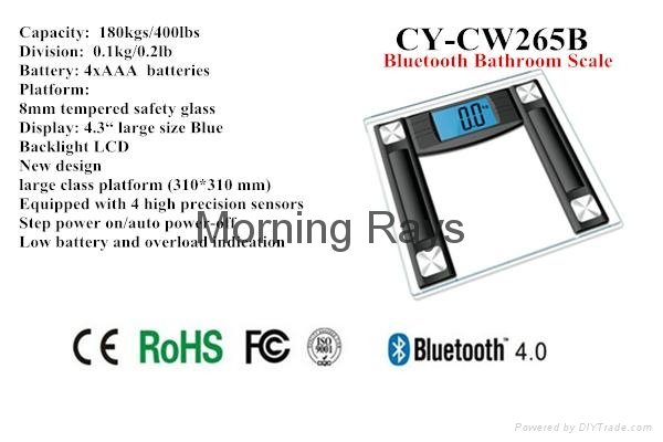Digital electronic bluetooth weighting bathroom scale 2