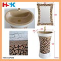 Resin Bathroom Basin with Make up Mirror 2