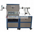 Dual Zone Quartz Tube Furnace With gas mixing station 1