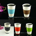 Ceramic single wall porcelain cup with