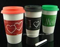 12oz Ceramic porcelain coffee chalk cup 1