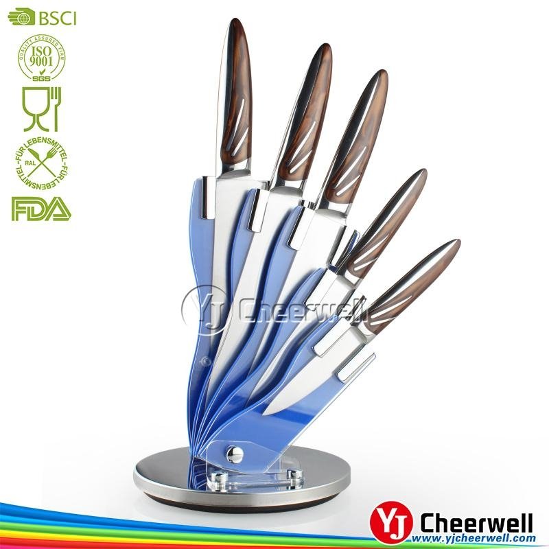 ABS handle stainless steel kitchen knife set  4
