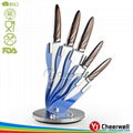 ABS handle stainless steel kitchen knife set  4