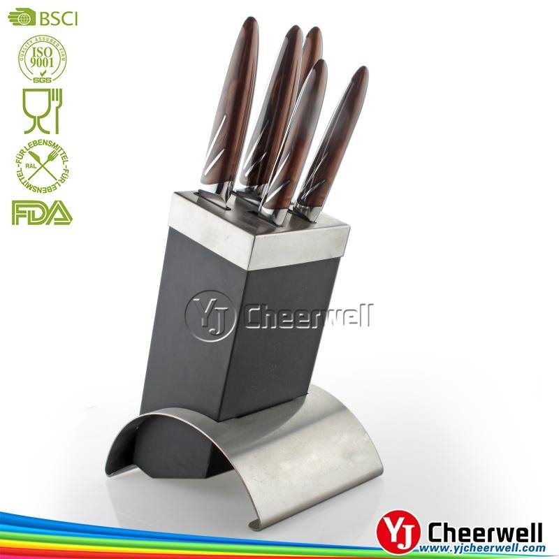 ABS handle stainless steel kitchen knife set  5